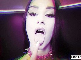 Logan Xander And Violet Voss – Slender Goth Angel Lets Play With Her Feet And Fuck Her Pussy